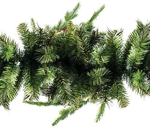 XONE Super Festone 500 CM | Boa di Natale in PVC | Decorazione Natalizia Verde per balconi, Scale, cancelli