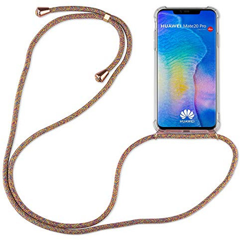 betterfon Hülle Kompatibel mit Huawei Mate 20 Pro | Handykette Smartphone Halskette Hülle mit Band | Handyhülle mit Kordel zum Umhängen Kompatibel für Mate 20 Pro | Rainbow