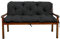 Gartenbankauflage Bankauflage Bankkissen Sitzkissen Polsterauflage V2 (180x60x50, Schwarz)