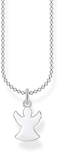 Thomas Sabo Damen Halskette Engel silber 925 Sterlingsilber, 36-38 cm Länge
