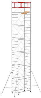 Trabattello altezza di lavoro 9,70 m in acciaio serie M4 LUX BASE NORMALE made in italy I SCEDIL