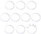 Fumanduo 10Pcs Silicone Eyelash Pad, Easy Fan Lash Pad Lash Extension Silicone Pad False Eyelash Holder Pad Grafting Lashes Pad Lashes Dot Pad for Eyelash Extensions Make Fans Tools, 3×30mm