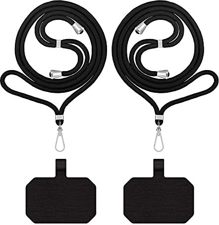 Nupcknn 2 Piezas Cordones Universales de Teléfonos Móviles con Cuello Desmontable Ajustable de Cuerda Cruzada de Cuerpo para iPhone/Samsung/Huawei/Xiaomi/OnePlus/LG()