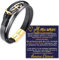 Halukakah Geschenk für Männer Geburtstag Weihnachten:24k Vergoldet Titan Anker Lederarmband 21,5cm.Amore Eterno Graviert,mit Einer Schönen Nachricht Karte und Geschenkbox,für Ehemann Vater Freund