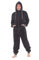 Keanu KM217-B-LX - Mens Snuggle Fleece Onesie - Black - LX