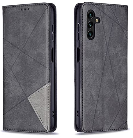 Posanter Coque pour Samsung Galaxy A13 5G, Housse Portefeuille en Cuir Etui de Protection avec Slim TPU Silicone Bumper Antichoc Magnétique Flip Case, Porte Cartes avec Fonction Support Cover (Noir)