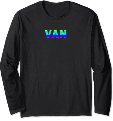 Van Name for Boys Men Strong Letters Long Sleeve T-Shirt