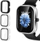 ivoler 3 Piezas Funda para Amazfit GTS 2 Mini, Protección Completa Protector de Pantalla de Cristal Vidrio Templado Duro PC Anti-arañazos Carcasa, 2 Transparente + 1 Negro