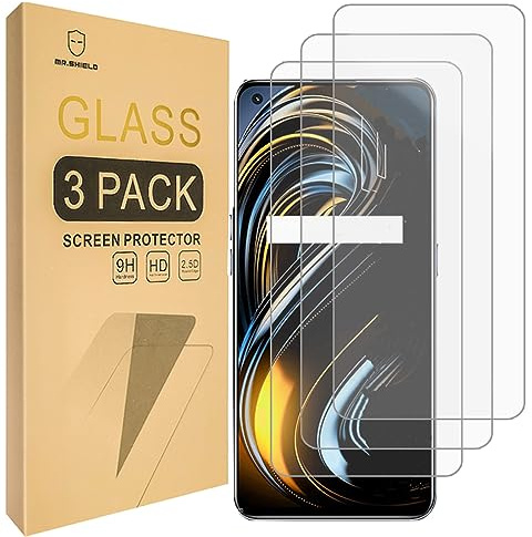 Mr.Shield 3-Piezas Cristal Templado para Realme GT Neo/Realme GT 5G | 9H Anti-Arañazos Vidrio Templado Protector Pantalla