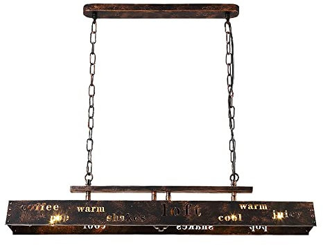 Jadssox Schwerer industrieller hängender Kronleuchter Steampunk-Decken-Swag-Licht, Vintage-Pendelleuchte Bauernhaus-Beleuchtungskörper für Kücheninsel Esszimmer Bartheke Billardtisch