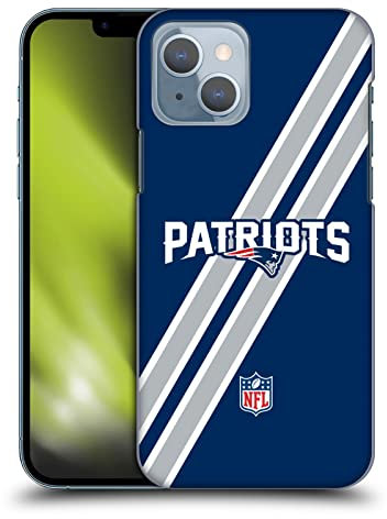 Head Case Designs Offizielle NFL Streifen New England Patriots Logo Harte Rueckseiten Handyhülle Hülle Huelle kompatibel mit Apple iPhone 14