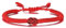 Bracelet rouge porte-bonheur pour la chance et la protection de la kabbale, contre le mauvais œil, fait à la main pour femme et homme (nœud magique), 24 centimeters, Corde