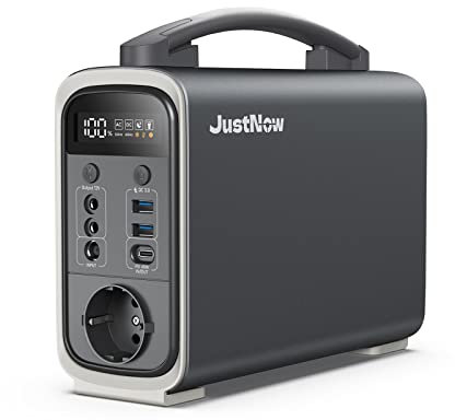 JustNow Generatore Portatile,192WH/280W 60000mAh,Generatori Solari con Batteria LiFePo4,Generatore Corrente Mobile per Esterni, Alimentazione Campeggio, Attività all'aperto Interruzioni Corrente