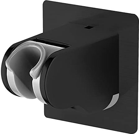 MIAOHUI Duschhalterung Ohne Bohren, Kleber Winkel Verstellbar Brausehalter, Wand Montierte Handbrause Halterung, Duschkopfhalterung Ohne Bohren, Duschkopf Halterung für die wand Bad (1Pcs, Schwarz)