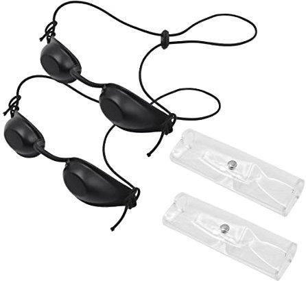 Tiardey 2 Pezzi Occhiali di Sicurezza Strumento di Bellezza Occhiali di Protezione degli Occhi Occhiali IPL Terapia della Luce LED a Infrarossi UV Prendere Il Sole in Spiaggia
