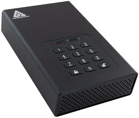 Apricorn Disco duro USB 3.0 cifrado de 20 TB Aegis Padlock DT de 256 bits (ADT-3PL256-20TB)