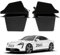 QWORK® Set of 2 Rear Trunk Storage Bins Side Box Compatible with 2023 Tesla Model Y, Stain-Resistant Flocked Cover & Durable TPE