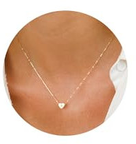 TINGN Gold Kette mit Buchstaben für Frauen Mädchen - Herzkette 18K Vergoldet Initialen Halskette Damen Gold Herz Kette mit Buchstaben A Halskette Modeschmuck Geschenke für Frauen Teenager Mädchen