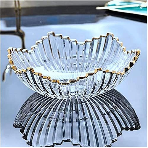 BTCHING Kristallglas Obstteller Wohnzimmer Obstteller Set Snackteller(Color:A)