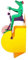 Lesunbak Porte-papier toilette mural humoristique en forme de grenouille pour vélo, améliore la décoration de la chambre, porte-rouleau de papier toilette compact pour gare, salle de bain