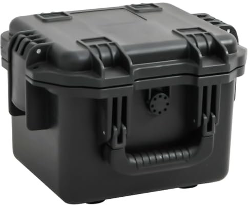 vidaXL - Portable Black PP Flight Case | Durable Hard Camera Storage with Shock-Resistant, Corrosion-Resistant and Waterproof Design with Foam Inserts, Handle, Locks & Pressure Valve 50.5x37x14.5 cm