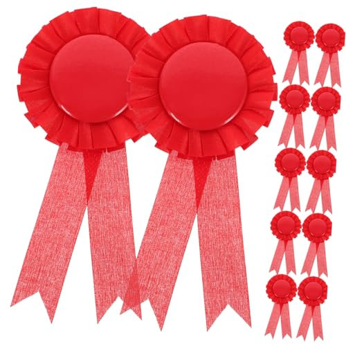 KOMBIUDA 20stücke Unfertige Leere Auszeichnungsabzeichen Mit Brosche Medaille Für Geburtstagsfeiern Dekoration Für Veranstaltungen Druckfähige Ripsbandabzeichen