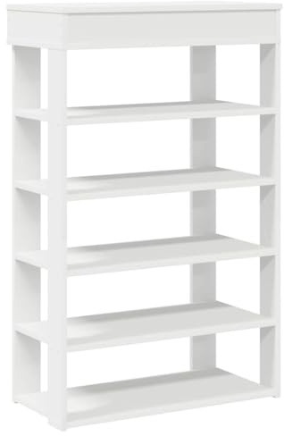 vidaXL Schuhregal Weiß 60x30x98 cm Holzwerkstoff