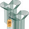 SYITCUN Lot de 20 supports de plantes semi-circulaires (25 x 60 cm) – Support de jardin en métal robuste de 4 mm pour fleurs, plantes grimpantes et arbustes