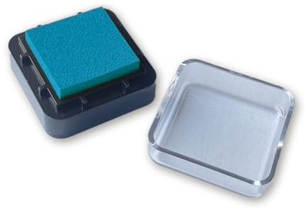 Stemplino® Stempelkissen klein Ink pad mini Kissen mit Farbe für Kinder Hochzeit Album zum Stempeln für Embossing Scrapbooking Bullet Journal Gestalten Basteln DIY (hellblau)