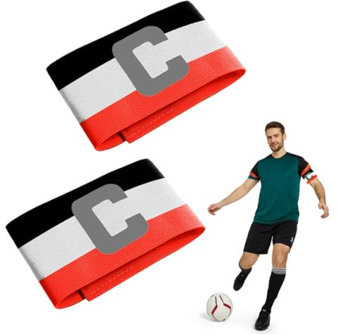 SGERUFZ 2 Stück Verstellbare Kapitänsbinde Kinder Fussball, Kapitänsbinde Kinder, Kapitänsbinde Fussball, Spielführerbinde, Elastic Kapitänsbinde Fussball, für Kinder Erwachsene Junior