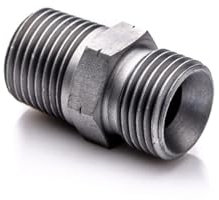 POLBERIS Pezón reductor 1/4'' NPT - 3/8'' BSP acero al carbono reductor adaptador de acero acoplamiento hidráulico de fuerza reducción de alta presión simple