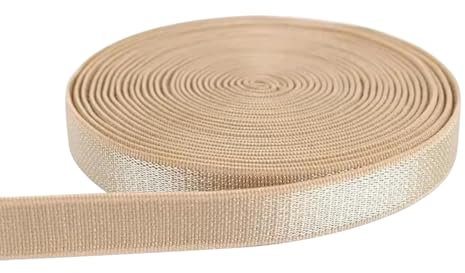 LKXHarleya Elastisches Gummiband, 9 mm x 10m, Nylon-Elastikband für Unterwäsche, Nähzubehör, Hautfarben