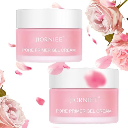 Porenfüllende Gel Creme, Porenfüllende Creme, 2 Stück Pore Primer Gel Cream, Grundierung für das Gesicht, Invisible Pore Face Primer, Poren Verkleinern, Für Alle Hauttypen Geeignet