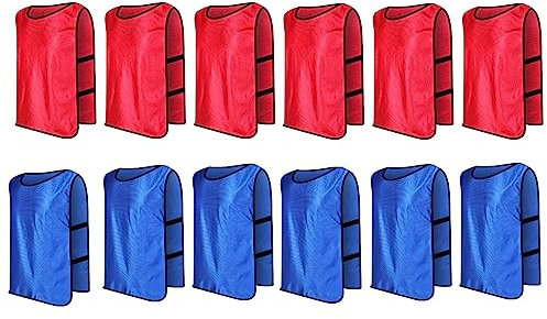 Remingtape 12er-Pack Völkerball-Spielwesten Trainingsweste für Erwachsene für Indoor-Outdoor-Spielplatz XL