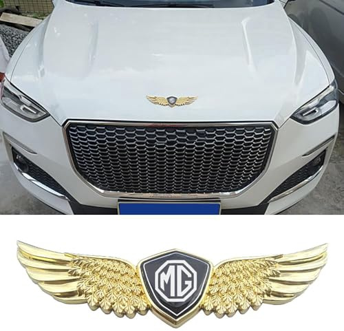 YIFANFENGSHUN 3D Auto Logo Aufkleber für MG HS HS 2 2024 2025, Metall Auto Abzeichen Dekoration wasserdichte Auto Sticker Metall Emblem Styling Mode Auto Zubehör,B