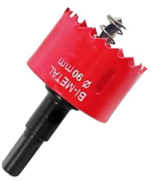 mophrati Jeu de forets à scie cloche pour métaux, longue durée, pour des performances fiables, forets à métaux, Kit de scie cloche, diamètre des scies cloches, Φ90mm