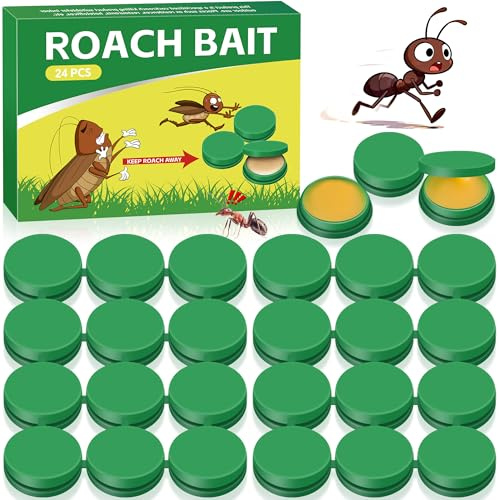 24 PCS Ameisenköderstationen für den Innen und Außenbereich, Sicher für Kinder und Haustiere für den Innenbereich, geeignet für Ameisen, Brotkäfer, Heimchen im Haus