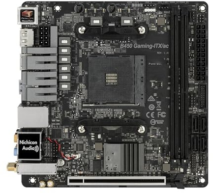 Carte mère Carte mère Fit for ASRock B450 B450M Mini-ITX Fatal1ty Gaming-ITX/AC Socket AM4 Compatible Ryzen 5700 1400 4300 5600 3700