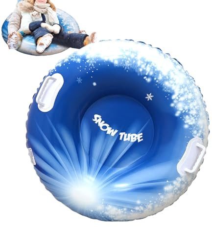 Aufblasbare Schneerutsche Für Erwachsene | Hochleistungsrohr Mit Griffen | PVC Schneerohrschlitten | Langlebiger Aufblasbare Schlitten Donut Schneerohr | Für Schnee Abenteuer Sport Familien Gärten