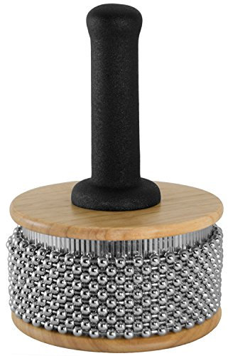 TIGER CAB14-NT Large Wooden Cabasa/Afuche - Steel Beads - Shaker Shekere