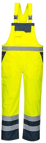 Portwest S488 Salopette Contrast, Sfoderato, Giallo/Navy, S