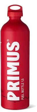 Primus Fuel Bottle 1.5L - Red - Aluminum - Standard Threads - Bottle for Liquid Fuel Camping Stove