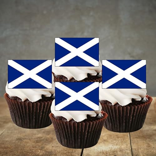 Cupcake-Dekoration, essbar, hochwertig, dick, gesüßt, Vanille, Waffelpiqué, 24 Stück