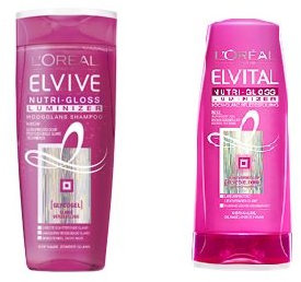 Loreal Elvital Nutri-Gloss Luminizer Hoch-Glanz Shampoo 250ml und Pflegespülung 200ml