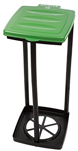 Portable Trash Bag Holder – Collapsible 13-Gallon Garbage Bin for Indoor/Outdoor Use, Camping, Recycling, and Parties – Durable Plastic Trash Can by Wakeman Outdoors (Green)