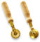 La Gondola Set of 2 Homemade Pastry Wheel Cutter & Dough Slicer – Brass and Wood Handles | Smooth & Festooned Cutters for Ravioli, Pasta, and Pastry | Perfect for Dough Cutting and Baking