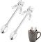 Lifesport 304 Edelstahl-Löffel, 2 Stück, Life Sport Geschenk, Kaffeelöffel mit schönen Katzen, Pflaumenlöffel, Teelöffel, Besteck, Trinkutensilien, Küchenhelfer, Partner, Freunde, Familie, Hochzeit, W