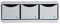 Exacompta 318740D Toolbox Office mit 3 Schubladen aus Kunststoff zur Aufbewahrung kleiner Utensilien 27 x 35,5 x 13,5 cm. Ideal für Büro und Schreibtisch für mehr Platz. Lichtgrau