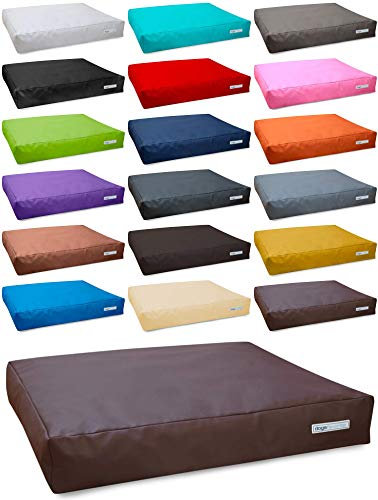dogsfavorite Hundebett Big Pad aus Kunstleder Hundekissen Hundesofa Hundebetten 120 x 100 cm XL braun