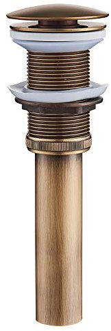 Rozin Antique Brass Pop up Drain for Basin Sink Tap Drain Stopper Without Overflow